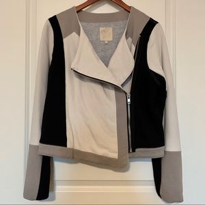 Chaser Knit Colorblock Moto Jacket